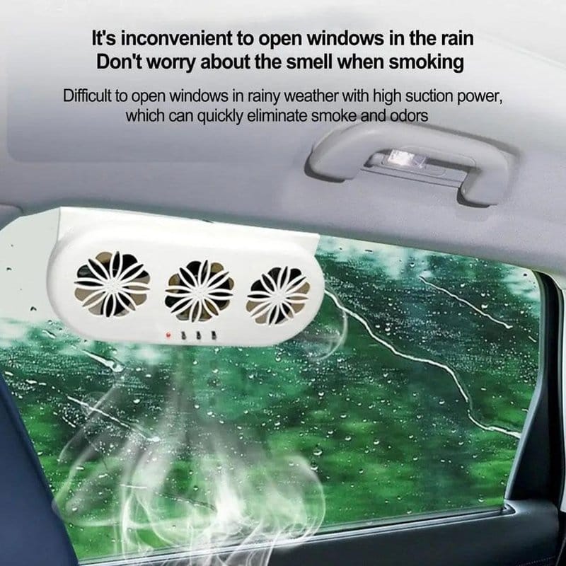 solarni ventilator za auto sa 3 glave — detalj 3