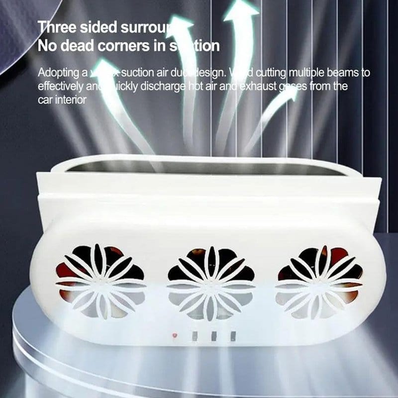 solarni ventilator za auto sa 3 glave — detalj 4