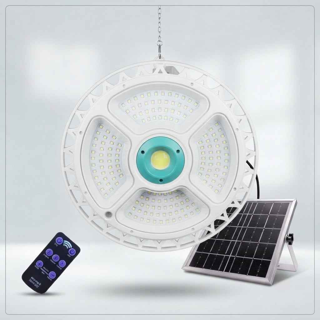 solarni viseći reflektor sa daljinskim — lampa okačena o lanac