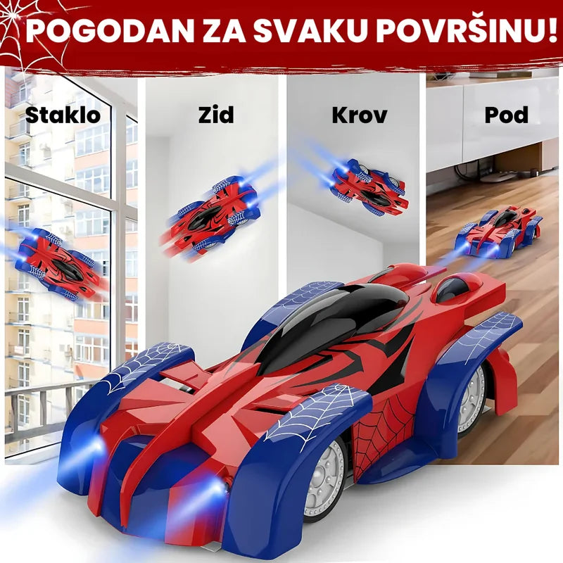 spiderman autić koji se penje po zidu — detalj 1