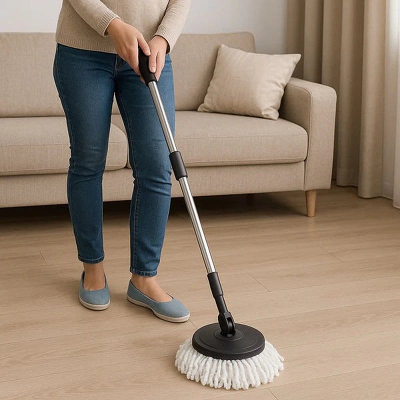 spin mop džoger crni — detalj 1