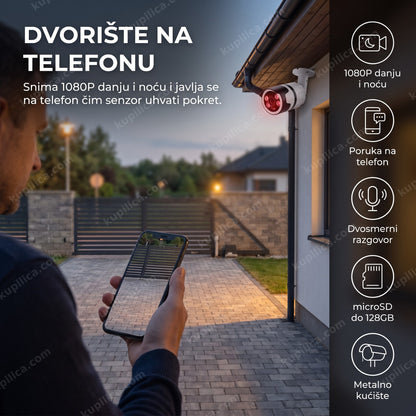 Spoljna WiFi IP kamera 1080P B1181 montirana iznad ulaznih vrata