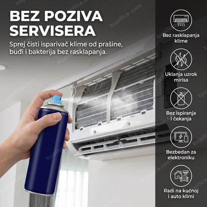 sprej za čišćenje klima uređaja prska otvorenu unutrašnju jedinicu split klime, benefiti proizvoda