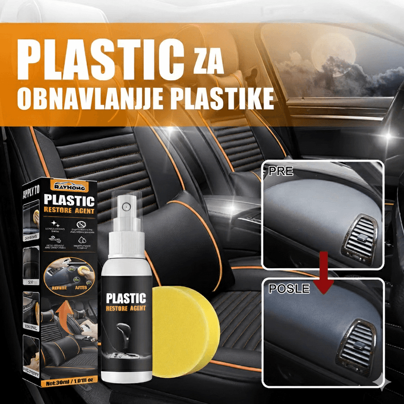 pre i posle nanošenja na ventilacioni otvor, sedišta automobila u pozadini