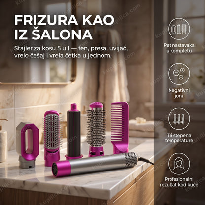 stajler za kosu 5 u 1 sa svim nastavcima, benefiti proizvoda