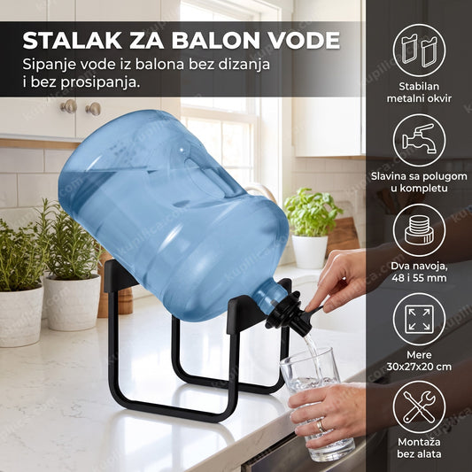 Stalak za balon vode 19l u kuhinji dok se čaša puni, benefiti proizvoda