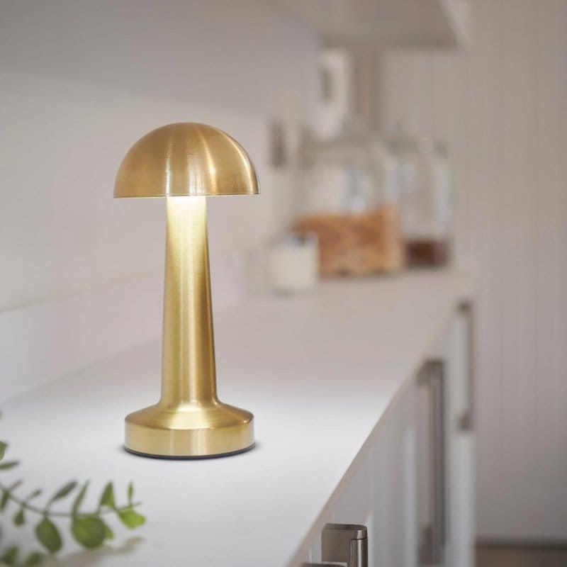 dodirni prekidač na vrhu kape lampe pečurke izbliza