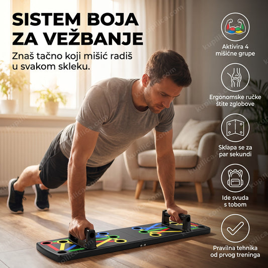 tabla za sklekove sa sistemom boja tokom vežbanja kod kuće, benefiti proizvoda