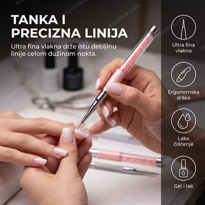 tanka četkica za nail art — manikirka povlači tanku liniju na noktu, benefiti proizvoda