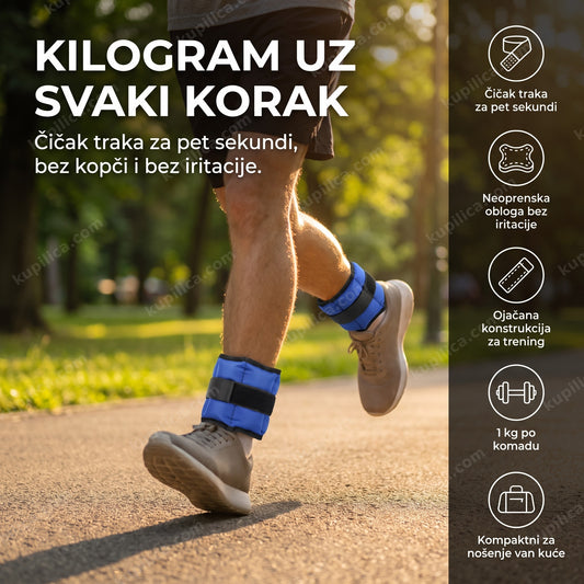 tegovi za ruke i noge sa čičak trakom na zglobovima tokom šetnje, benefiti proizvoda