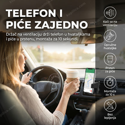telefon i piće zajedno — držač za telefon i čašu SD-1027 na ventilaciji automobila, benefiti proizvoda