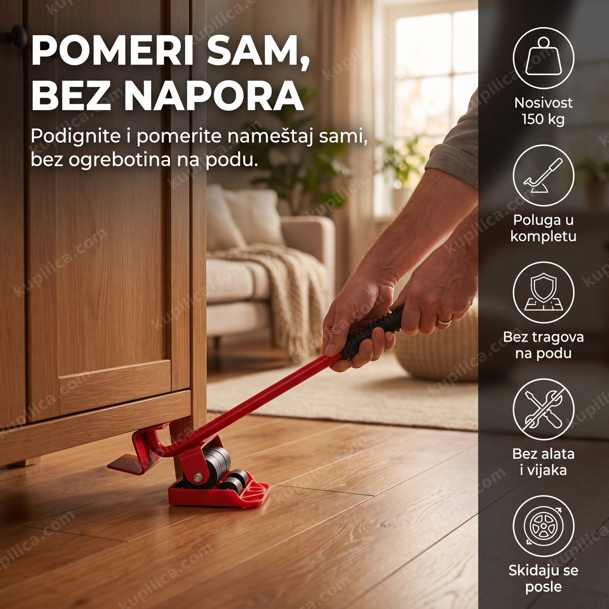 točkići za pomeranje nameštaja u dnevnoj sobi, benefiti proizvoda