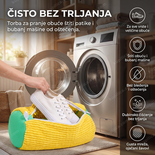 torba za pranje obuće u mašini za veš, zaštita patika i bubnja mašine, benefiti proizvoda