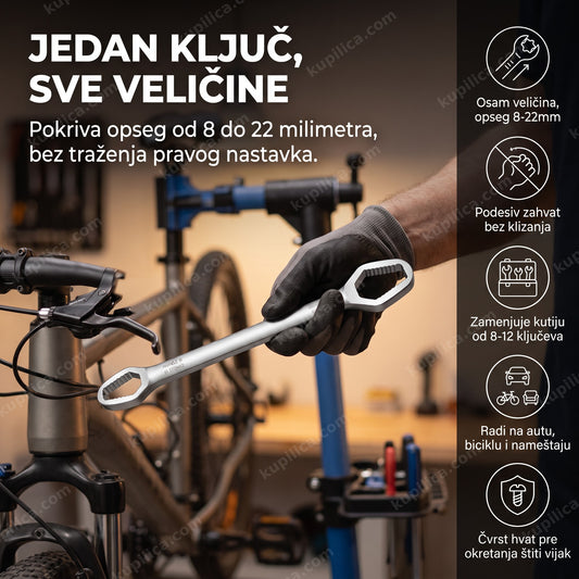 torx univerzalni ključ za vijke 8-22mm u upotrebi, benefiti proizvoda