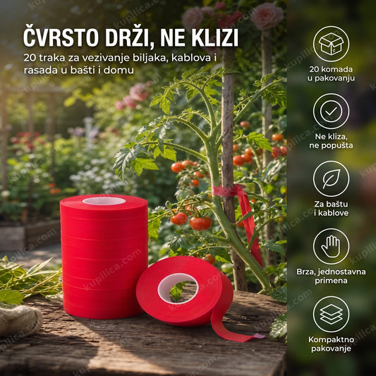 traka za vezačicu za vezivanje paradajza i organizaciju kablova