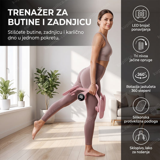 Trenažer za butine i zadnjicu sa LED brojačem u upotrebi, benefiti proizvoda