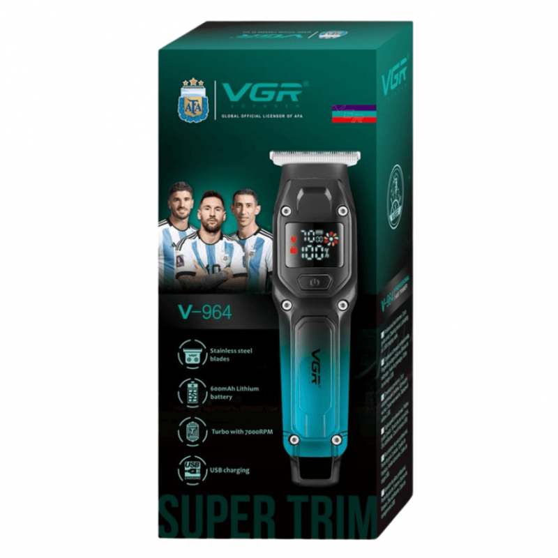 trimer VGR V-964 u pakovanju sa LED ekranom i inox sečivima