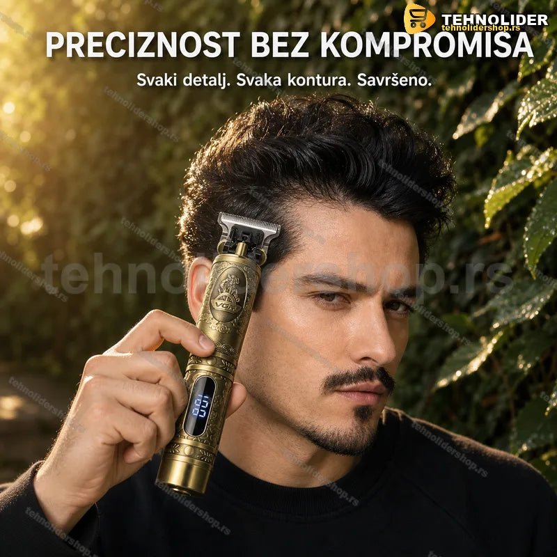 trimer za bradu VGR V-091 sa digitalnim displejom baterije
