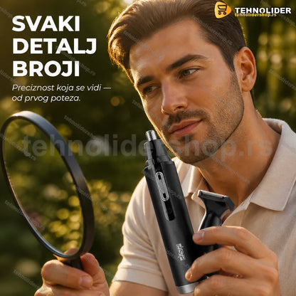 trimer za nos i uši DSP 40007 — uređaj sa dva nastavka i USB kablom