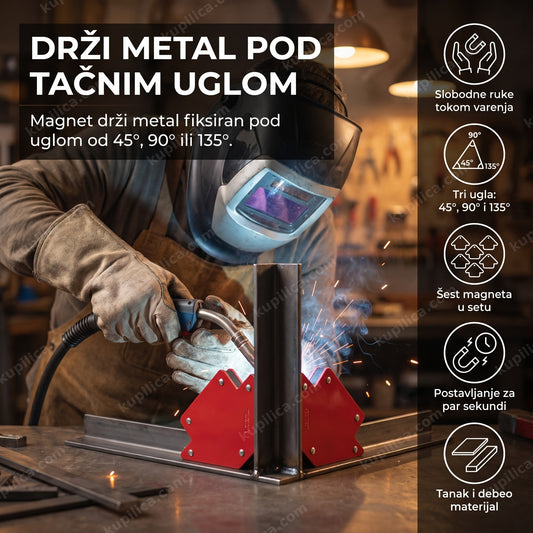 ugaoni magneti za varenje drže metalni profil pod uglom, benefiti proizvoda