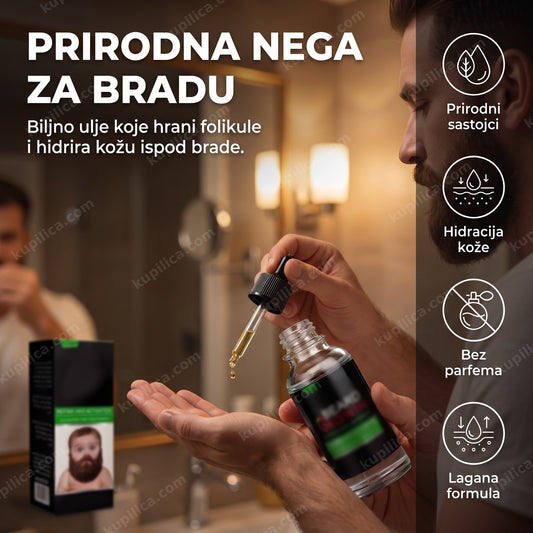 ulje za rast brade u upotrebi tokom večernje nege, benefiti proizvoda