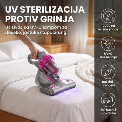 usisivač sa uv sterilizacijom za dušek — čišćenje kreveta od grinja, benefiti proizvoda