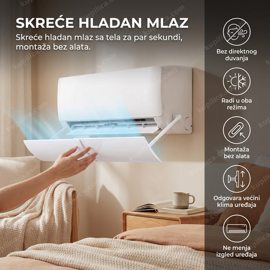 usmerivač vazduha za klimu u realnom ambijentu upotrebe, benefiti proizvoda