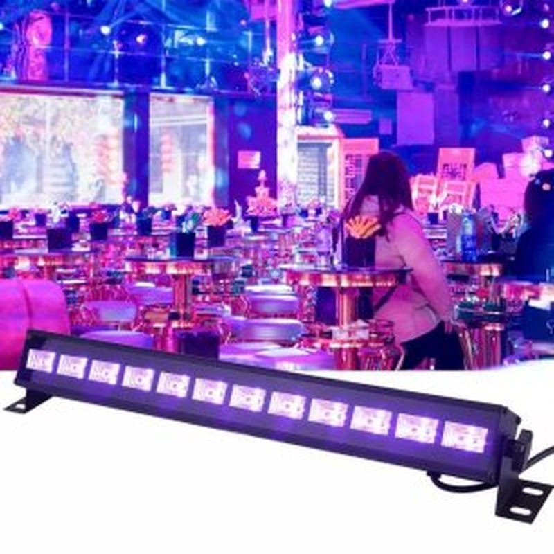 UV LED bar blacklight svetlo 9x3W — pregled