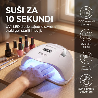 UV LED lampa za nokte SUN X15 Plus 180W sa senzorom pokreta