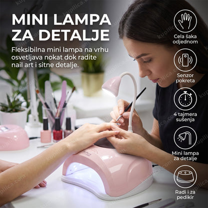 UV/LED lampa za nokte SUN YC-57C sa mini lampom za nail art detalje