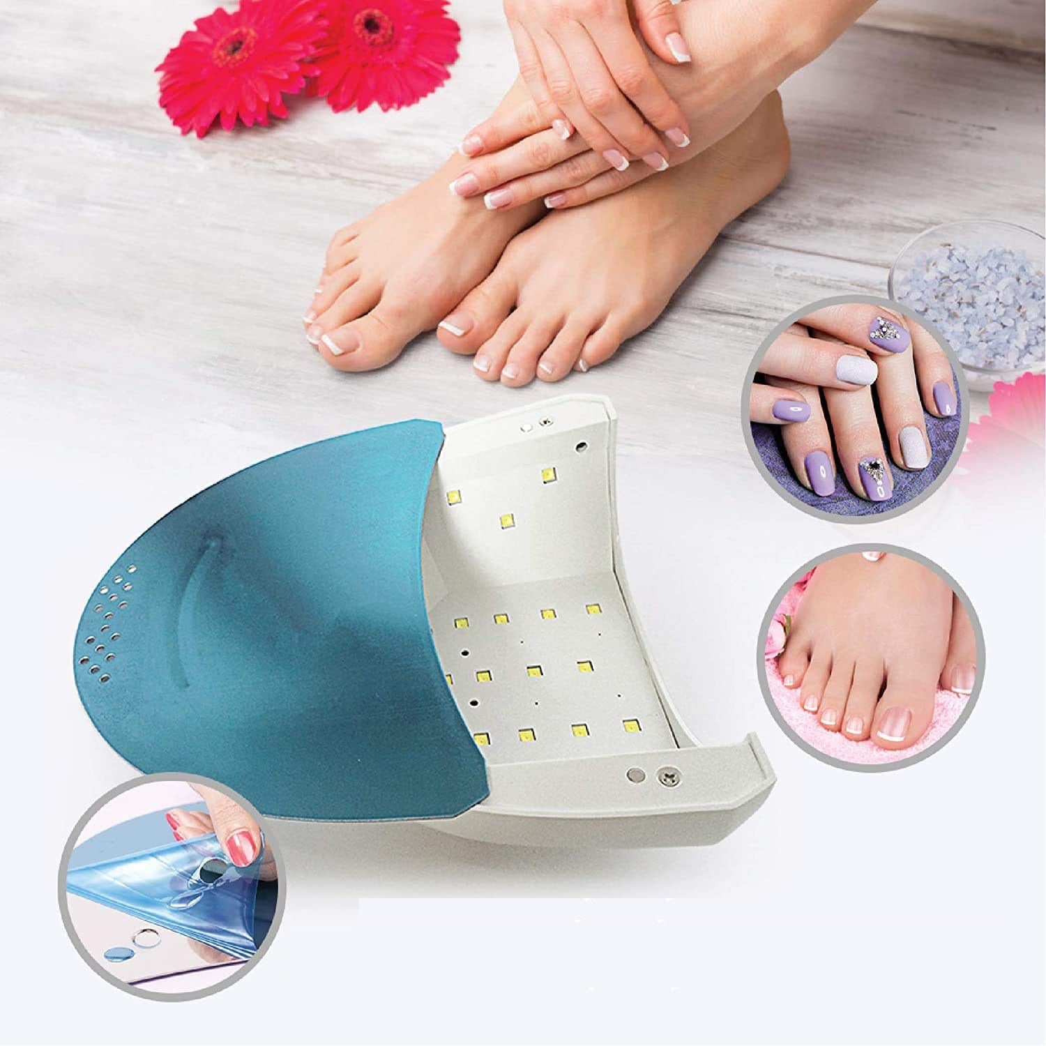UV LED lampa za nokte SUN 1 — pregled lampe sa druge strane