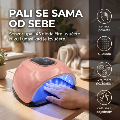 UV LED lampa za nokte T6 158W sa senzorom i 45 dioda