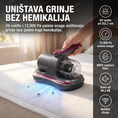uv usisivač za grinje na dušeku u spavaćoj sobi, benefiti proizvoda