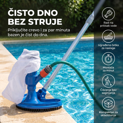 vakumski čistač bazena bez struje uz ivicu bazena, benefiti proizvoda