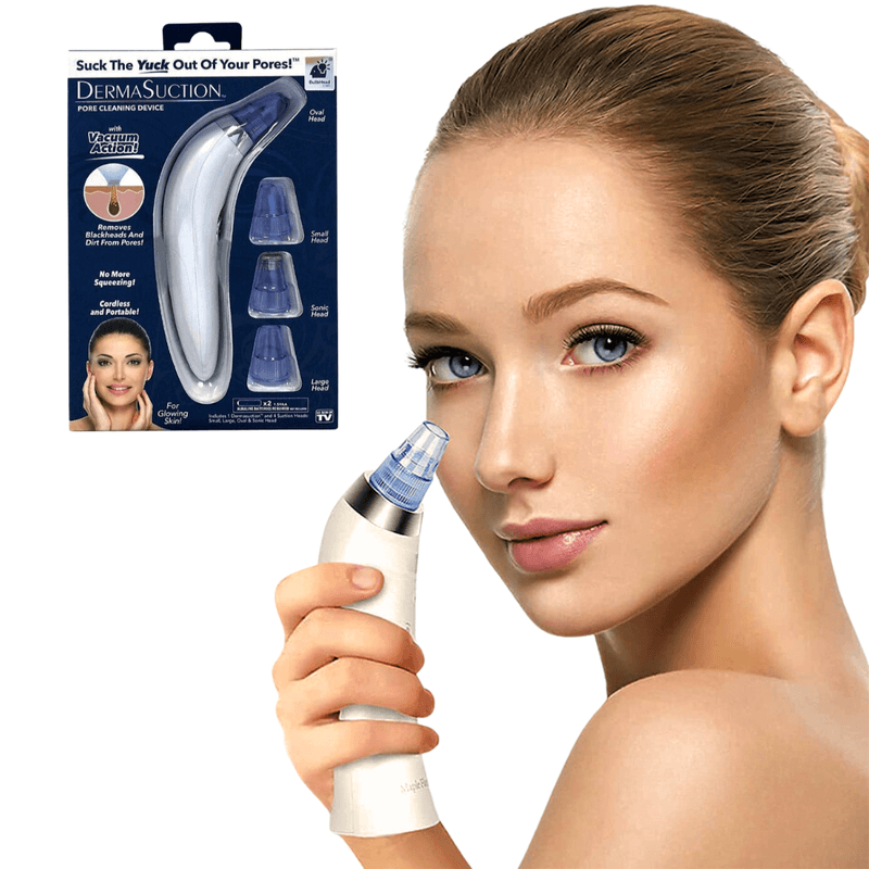 vakumski čistač pora za lice DermaSuction sa pakovanjem i nastavcima