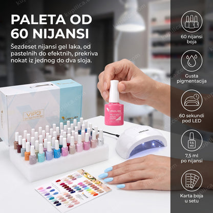 Manikirka bira nijansu iz Venalisa VIP3 seta od 60 gel lakova tokom manikira