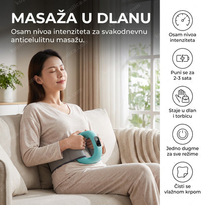 teal vibracioni masažer za celulit u obliku prstena na stomaku, benefiti proizvoda