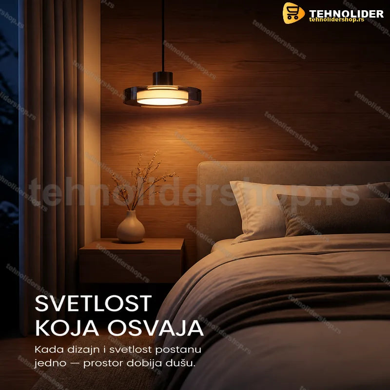 viseća lampa dimljeno staklo YDPL1071 okačena iznad kuhinjskog ostrva