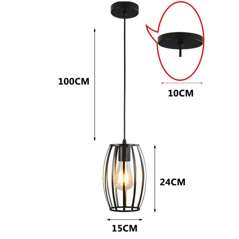 tri viseće lampe sa kavezom poređane iznad kuhinjskog šanka