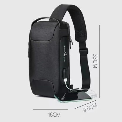 vodootporna torbica anti theft sa usb — detalj 1