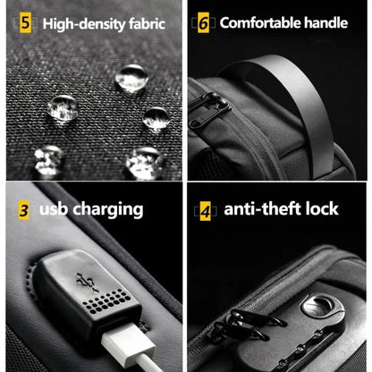 vodootporna torbica anti theft sa usb — detalj 2