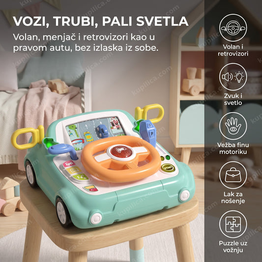 volan simulator vožnje za decu na stočiću u dečjoj sobi, benefiti proizvoda