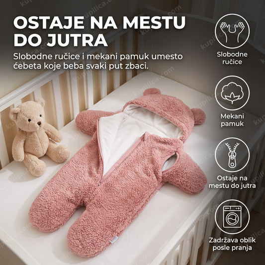 vreća za spavanje za bebe od pamuka na krevetiću, benefiti proizvoda