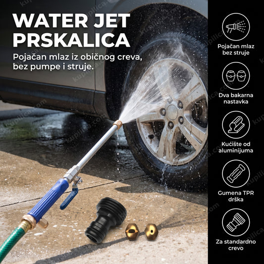 Water jet prskalica pere auto felnu mlazom vode na terasi, benefiti proizvoda