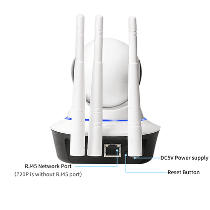 wifi kamera sa rotirajućom glavom i tri antene — detalj 2
