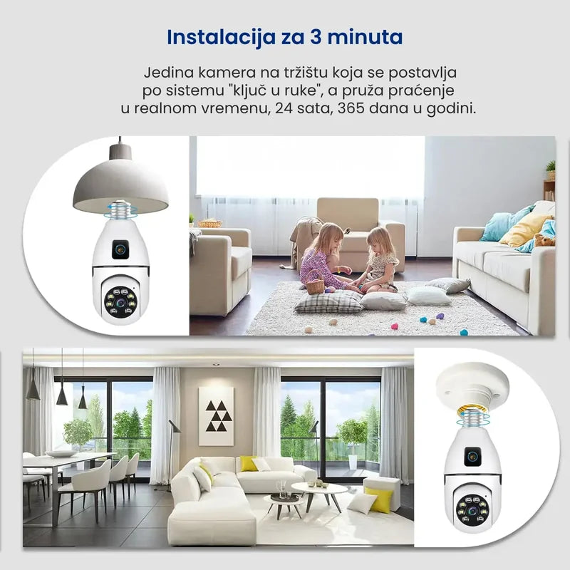 wifi kamera sijalica 2 u 1 — detalj 1