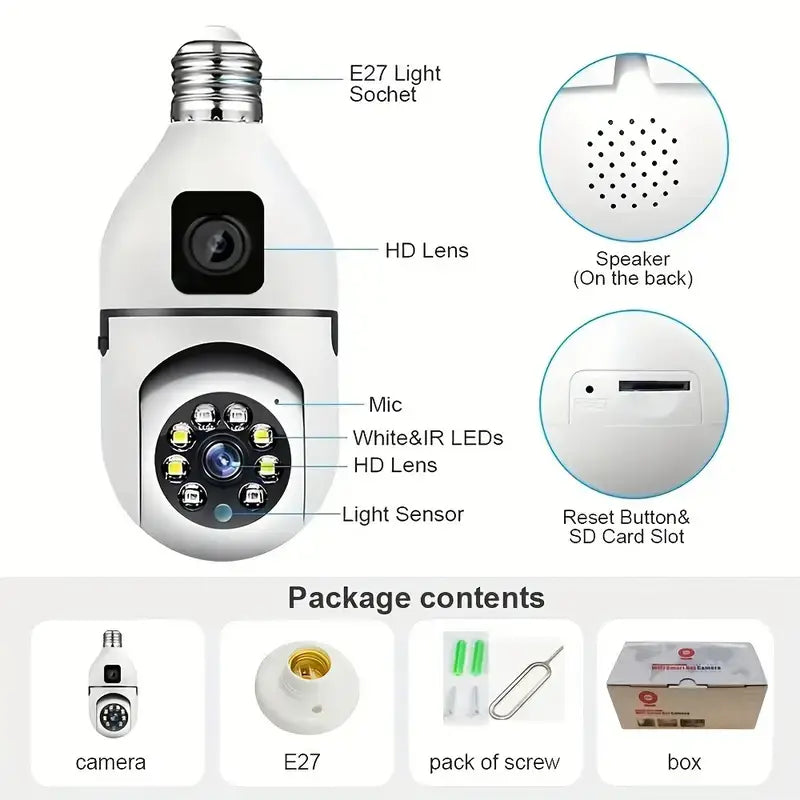 wifi kamera sijalica 2 u 1 — detalj 2