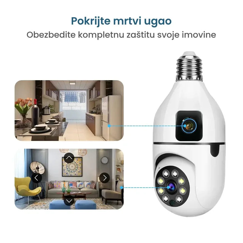 wifi kamera sijalica 2 u 1 — detalj 3