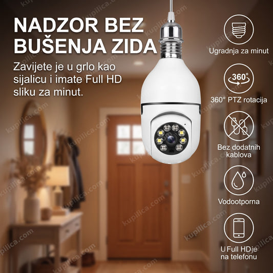 WiFi kamera sijalica u grlu plafonske lampe, benefiti proizvoda