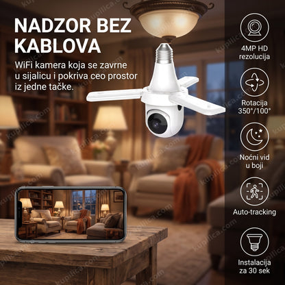 wifi kamera sijalica — smart kamera u E27 grlu na plafonu, benefiti proizvoda